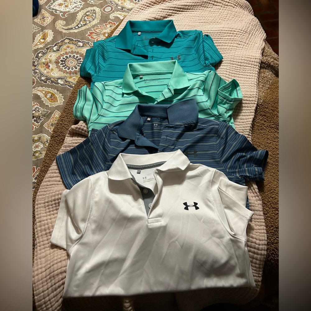 Boys under armour polos